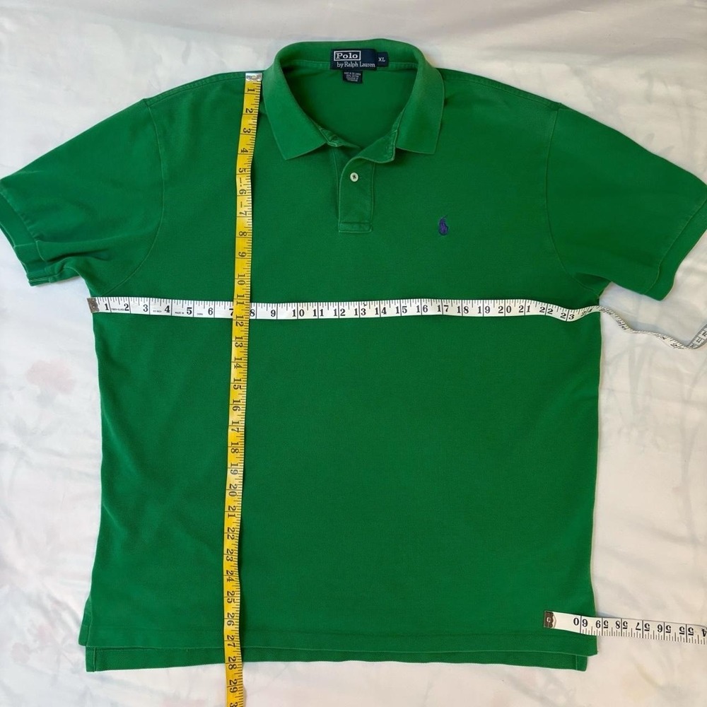Polo Ralph Lauren Green Men's Polo Short Sleeve Shirt 100% Cotton XL - Picture 2 of 7